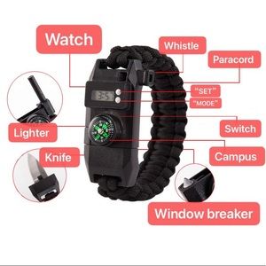 Multifunctional survival bracelet camping mountaineering adventure Escape